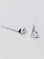 thumb S925 silver drop shaped small stud cuff earring 0