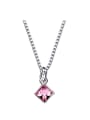 thumb S925 Silver Square-shaped Necklace 0