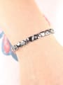 thumb Fashion Cubic Rhinestones Little Heart shaped Titanium Bracelet 1