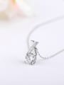 thumb Cross Shining Zircons S925 Silver Clavicle Necklace 3