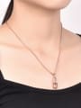 thumb Delicate Rose Gold Plated Figure Eight Shaped Necklace 1