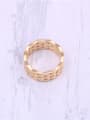 thumb Titanium With Gold Plated Simplistic Geometric Band Rings 3
