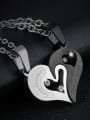 thumb Fashion Personalized Combined Heart-shaped Titanium Lovers Necklace 2