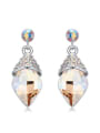 thumb Simple Rhombus austrian Crystal-accented Alloy Stud Earrings 1