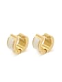 thumb Fresh Gold Plated Geometric Shaped Glue Clip Earrings 0