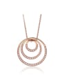 thumb Temperament Multi-layer Circle AAA Zircon Necklace 0