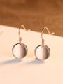 thumb 925 Sterling Silver With Glossy  Simplistic Round Hook Earrings 2