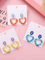 thumb Alloy With Platinum Plated Simplistic Heart Drop Earrings 0