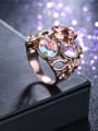 thumb Creative Rose Gold Plated Glass Stone Ring 2