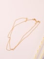 thumb Titanium With Gold Plated Simplistic Chain Multi Strand Necklaces 0