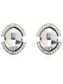 thumb Simple austrian Crystals-covered Alloy Stud Earrings 1