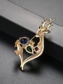 thumb Copper inlaid AAA zircon colored fawn Brooch 3