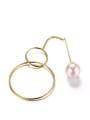 thumb Temperament Round Shaped Artificial Pearl Drop Earrings 1