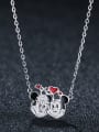 thumb S925 Sterling Sliver  With Platinum Plated Cute Mickey  Necklaces 0