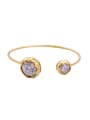 thumb Round Artificial Stones Alloy Bangle 0