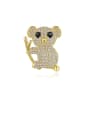 thumb Copper With Gold Plated Cute Bear Brooches 0