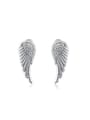 thumb Exquisite Wing Shaped Austria Crystal Stud Earrings 0