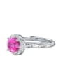 thumb Fashion Cubic White Pink Zirconias Copper Ring 1