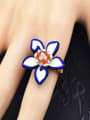 thumb Personalized Blue Flower Rhinestones Alloy Ring 1