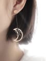 thumb Stainless Steel With Rose Gold Plated Classic Moon with star Earrings 1