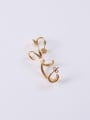 thumb Titanium With Gold Plated Personality Irregular Stud Earrings 0