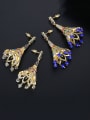 thumb Copper With Gold Plated Vintage Irregular Drop Earrings 3