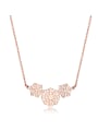 thumb Europe And The United States Steel Anti Allergy Rose Gold Snow Short Necklace 0