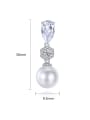 thumb Copper inlaid AAA zircon fashion pearl Earrings 3