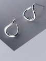 thumb 925 Sterling Silver With Silver Plated Simplistic Geometric Stud Earrings 1
