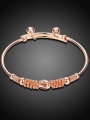 thumb Exquisite Rose Gold Plated Geometric Shaped Bell Bangle 0