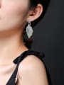 thumb Copper With 18k White Gold Plated Trendy Leaf Cluster Earrings 2