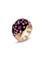 thumb Exaggerated Double Color Austria Crystals Enamel Ring 0