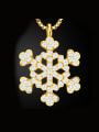 thumb Fashion Snowflake Rhinestones Necklace 0