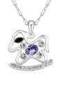 thumb Personalized Rocking Horse austrian Crystals Pendant Alloy Necklace 1