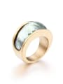 thumb Stainless Steel With Gold Plated Trendy Geometric Multistone Rings 4