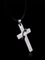 thumb Stainless Steel With Black Gun Plated Classic Cross Necklaces 2