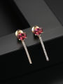 thumb Copper With 3A cubic zirconia Fashion Geometric Stud Earrings 2