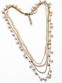 thumb Exquisite Multi- layer Aritificial Pearl  Alloy Necklace 1