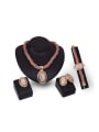 thumb Alloy Imitation-gold Plated Fashion Oval-shaped Four Pieces Jewelry Set 0