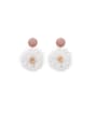 thumb Alloy With Rose Gold Plated Personality  Wool Flower Drop Earrings 1