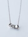 thumb Temperament Square Shaped S925 Silver Necklace 0