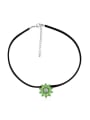thumb Simple austrian Crystals-Studded Flowers Alloy Crystal Necklace 1
