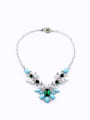 thumb Fashion Flower Shaped Artificial Stones Alloy Necklace 0