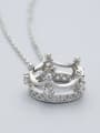 thumb S925 Silver Crown Shaped Pendant 3