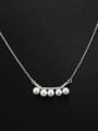 thumb Simple Artificial Pearls Rhinestones Necklace 0