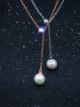 thumb S925 Silver single pearl fashion necklace 1