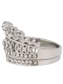 thumb Fashion Crown Cubic White Rhinestones Alloy Ring Set 2