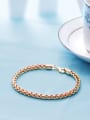 thumb Exquisite Rose Gold Plated Twisted Rope Bracelet 1