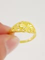 thumb All-match 24K Gold Plated Flower Shaped Copper Ring 2