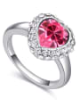 thumb Fashion Heart Cubic austrian Crystals Alloy Ring 4